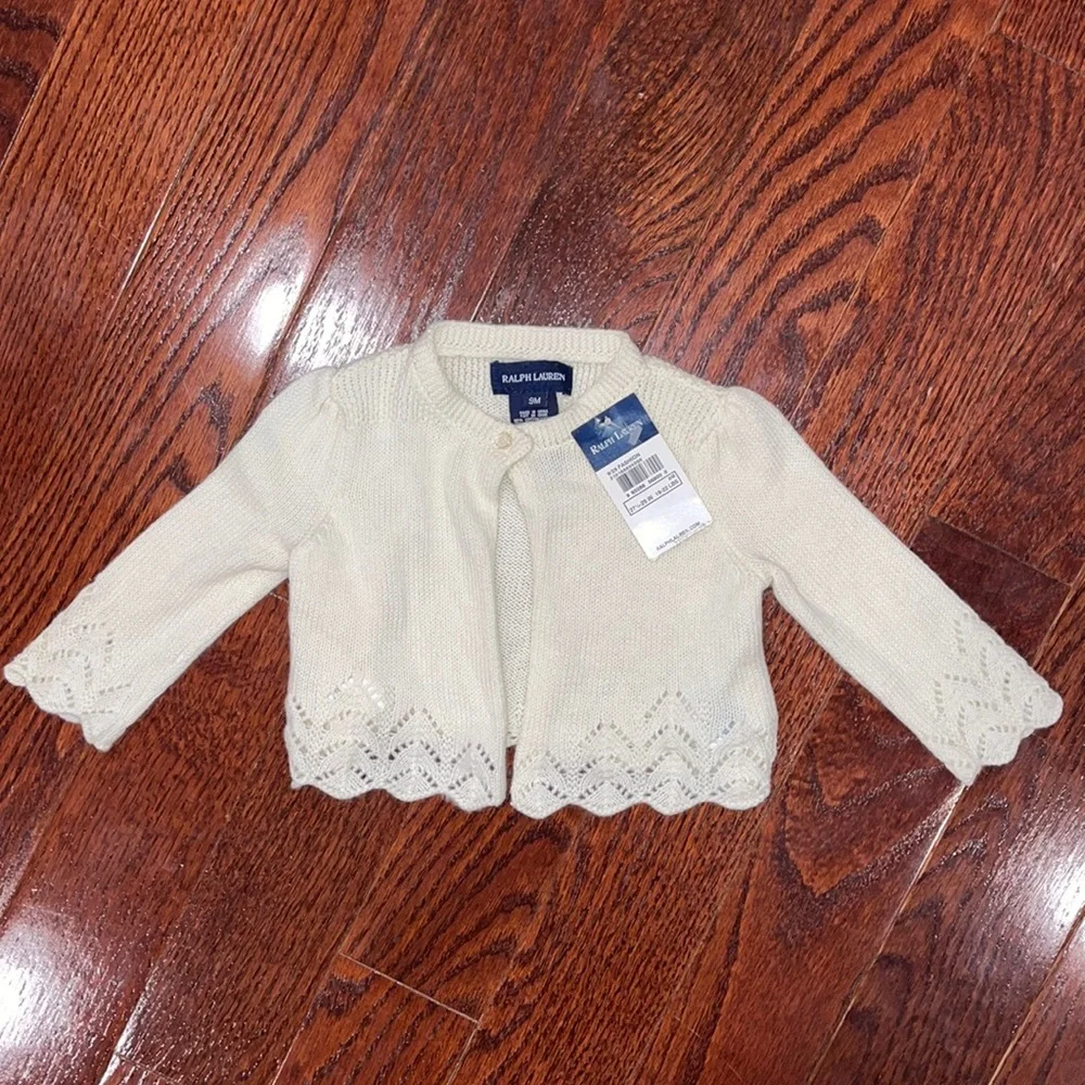NWT Ralph Lauren Infant Girls' Pointelle Shrug